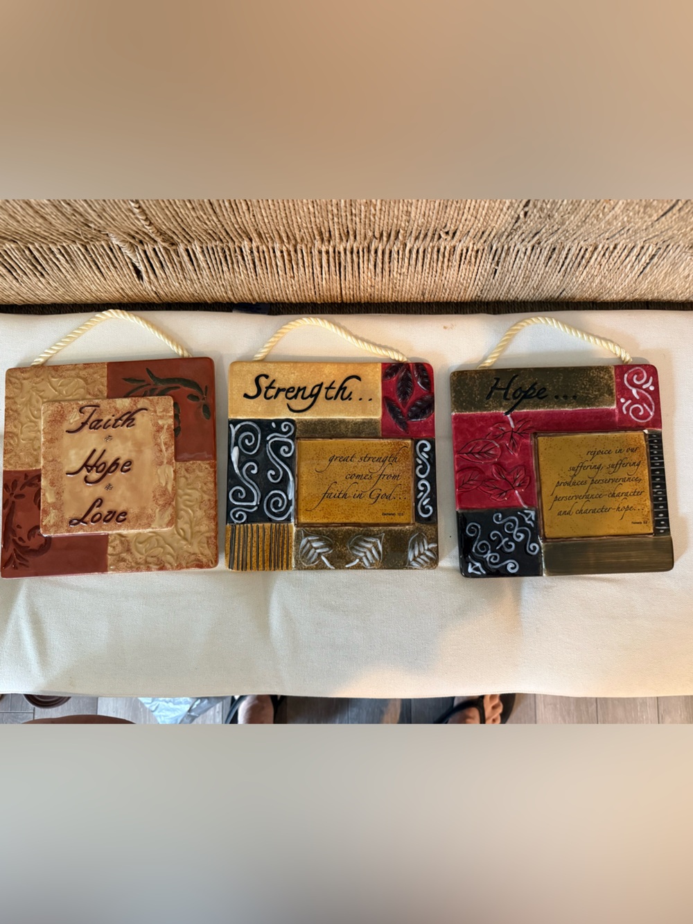 Bundle of Three 7.5” X 7.5” Inspirational Wall Plaques